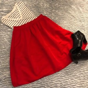 Express Midi Red Skirt